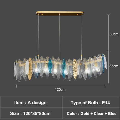 Lustre moderne avec lames en verre luxury Valentina - vue 26 sur 34