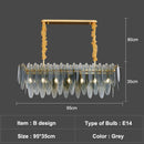 Lustre moderne avec lames en verre luxury Valentina