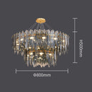 Lustre moderne avec lames en verre luxury Valentina
