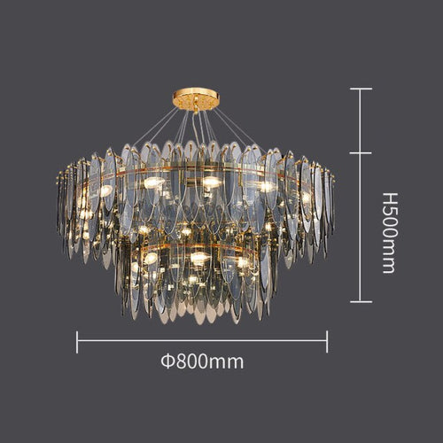 Lustre moderne avec lames en verre luxury Valentina - vue 11 sur 34