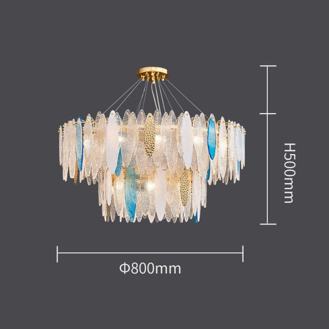 Lustre moderne avec lames en verre luxury Valentina - vue 14 sur 34