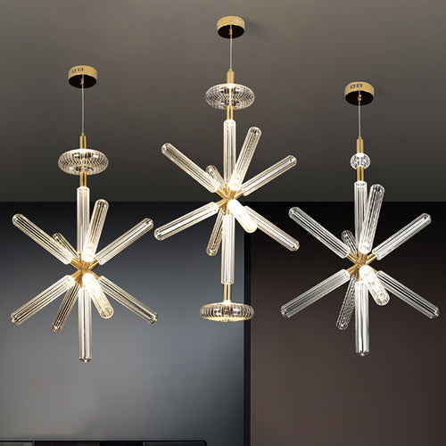 Suspension moderne LED avec différentes formes en verre Florina - vue 3 sur 34