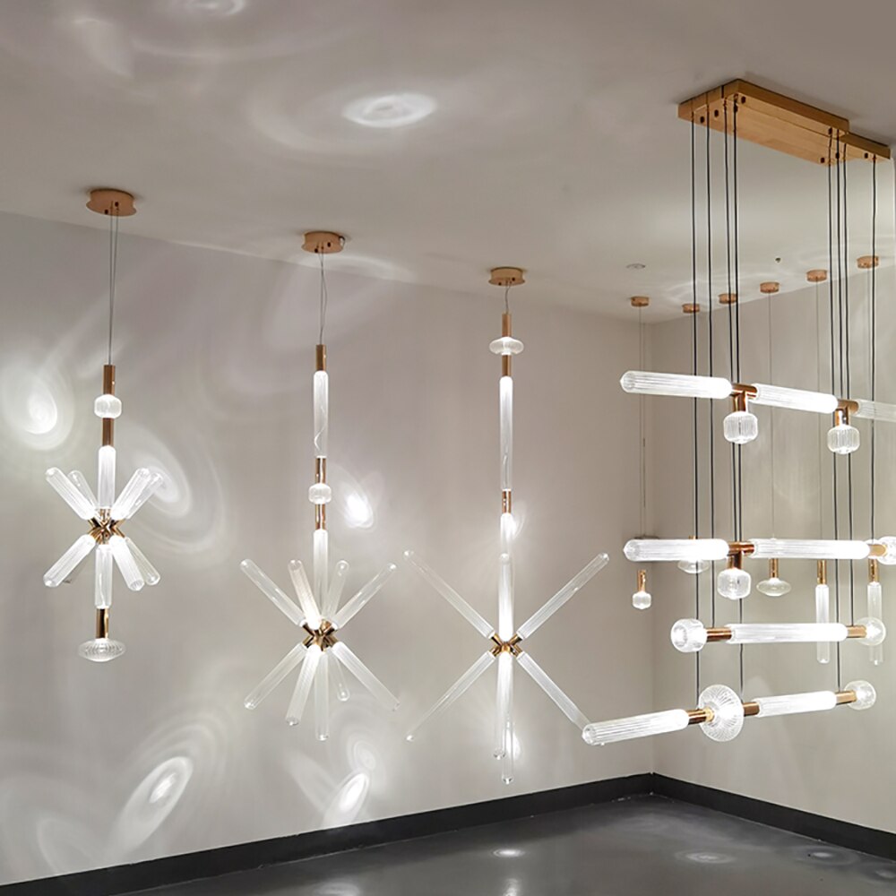 Suspension moderne LED avec différentes formes en verre Florina - vue 31 sur 34