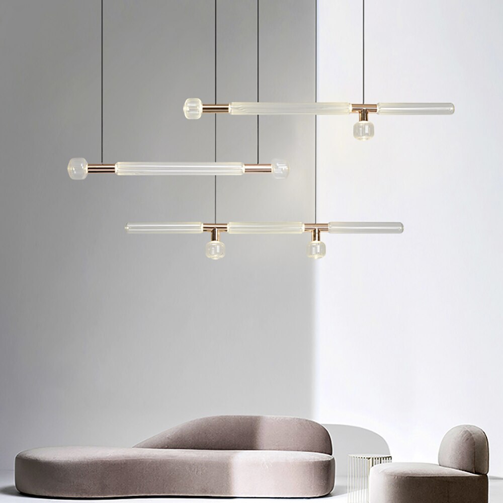 Suspension moderne LED avec différentes formes en verre Florina - vue 9 sur 34