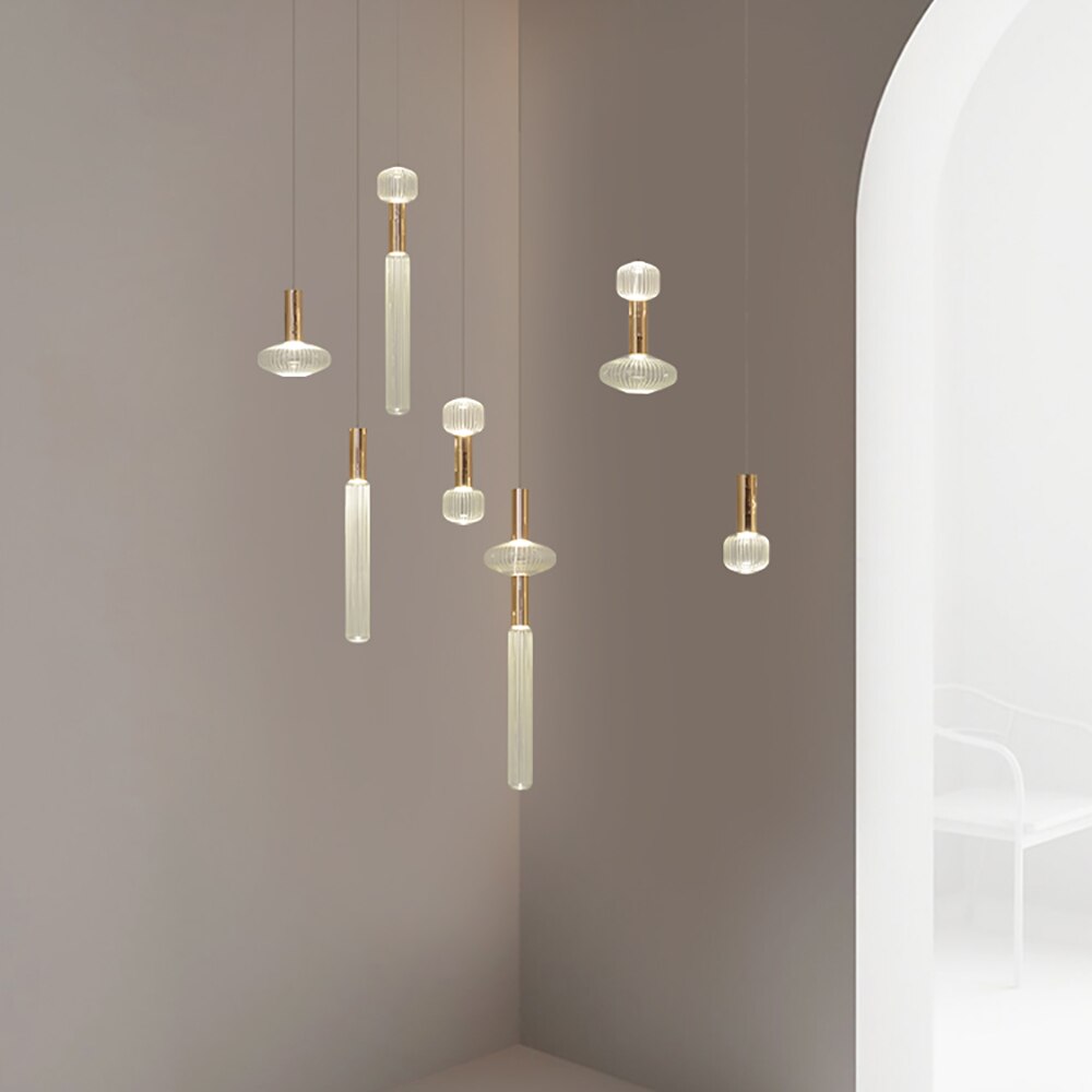 Suspension moderne LED avec différentes formes en verre Florina - vue 29 sur 34