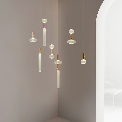 Suspension moderne LED avec différentes formes en verre Florina - vue 30 sur 34