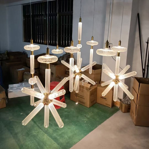 Suspension moderne LED avec différentes formes en verre Florina - vue 7 sur 34