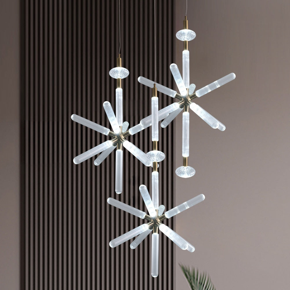 Suspension moderne LED avec différentes formes en verre Florina - vue 5 sur 34