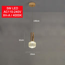 Suspension moderne LED avec différentes formes en verre Florina