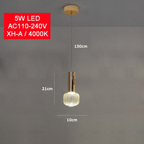 Suspension moderne LED avec différentes formes en verre Florina - vue 9 sur 34