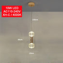 Suspension moderne LED avec différentes formes en verre Florina
