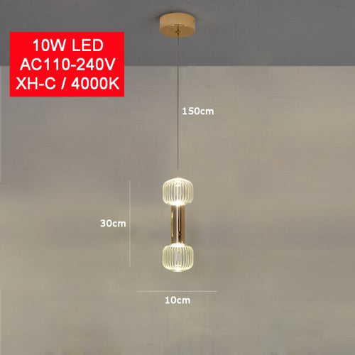 Suspension moderne LED avec différentes formes en verre Florina - vue 12 sur 34