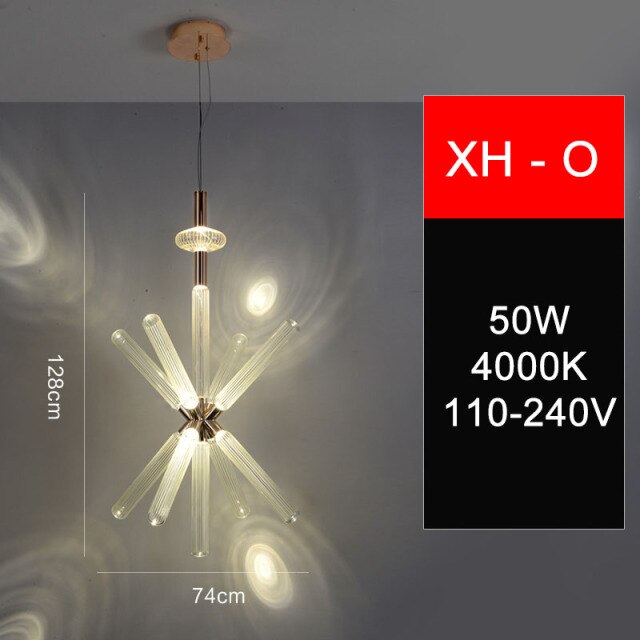 Suspension moderne LED avec différentes formes en verre Florina - vue 18 sur 34