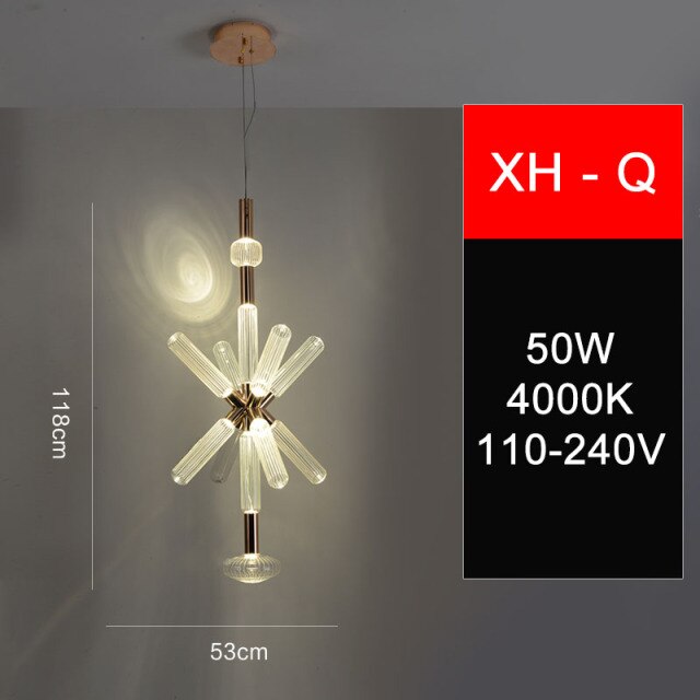 Suspension moderne LED avec différentes formes en verre Florina - vue 28 sur 34