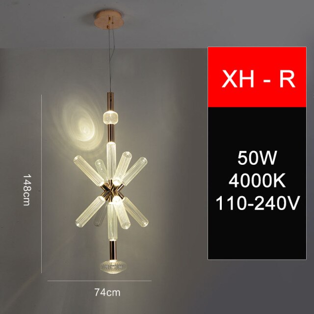 Suspension moderne LED avec différentes formes en verre Florina - vue 33 sur 34