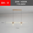 Suspension moderne LED avec différentes formes en verre Florina
