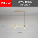 Suspension moderne LED avec différentes formes en verre Florina