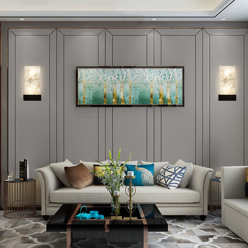 Applique murale moderne et design style marbre Wayem - vue 3 sur 7