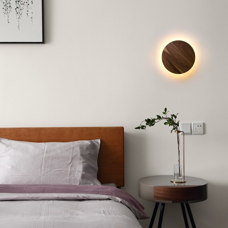 Applique murale moderne ronde en bois nordic Globe - vue 3 sur 8
