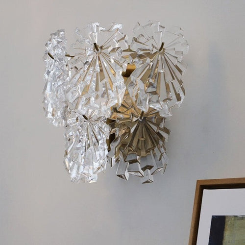 Applique murale moderne avec fleurs en verre luxury Dynnah - vue 3 sur 4