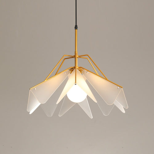 Suspension moderne LED abat-jour avec pétales triangulaires Andrea - vue 9 sur 9