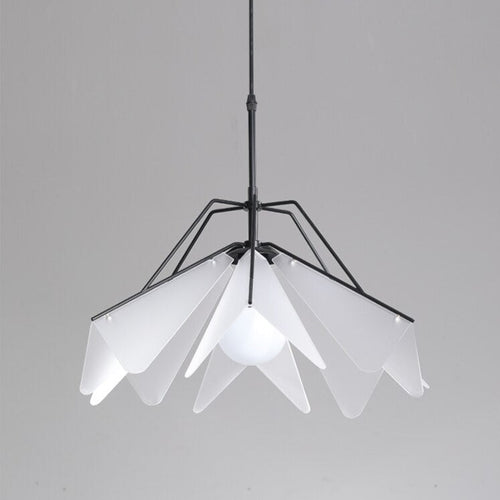 Suspension moderne LED abat-jour avec pétales triangulaires Andrea - vue 8 sur 9