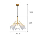 Suspension moderne LED abat-jour avec pétales triangulaires Andrea