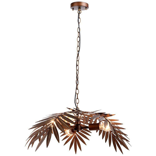 Suspension design à LED en métal imitation palmier - vue 6 sur 10