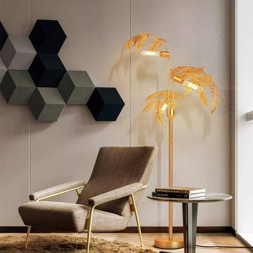 Suspension design à LED en métal imitation palmier - vue 5 sur 10