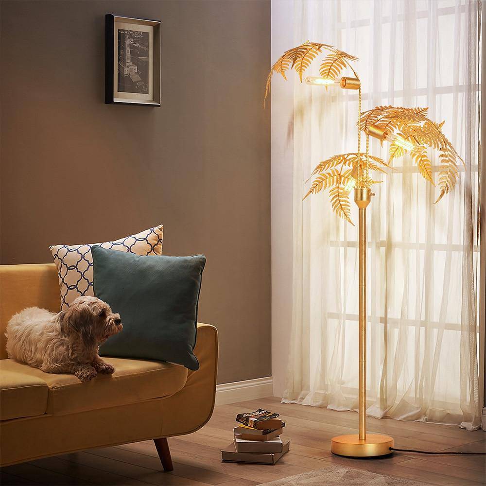 Suspension design à LED en métal imitation palmier - vue 3 sur 10