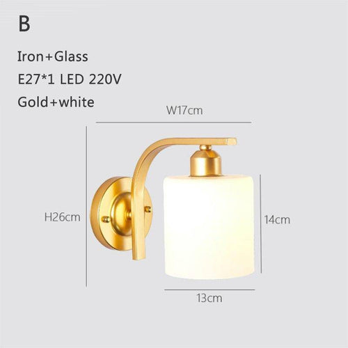 Applique murale design à LED métal avec abat-jour en verre soufflé Loft - vue 19 sur 18