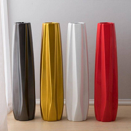 Vase design en céramique colorée style géométrique - vue 8 sur 8