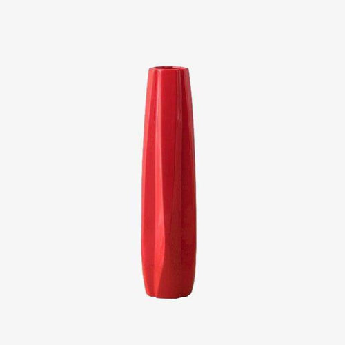 Vase design en céramique colorée style géométrique - vue 2 sur 8