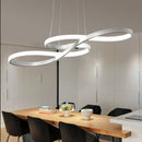 Lustre moderne avec deux symboles d'infini métalliques Kemena
