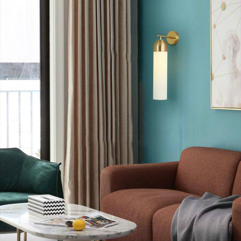 Applique murale design à LED cylindre en verre coloré Loft - vue 3 sur 10