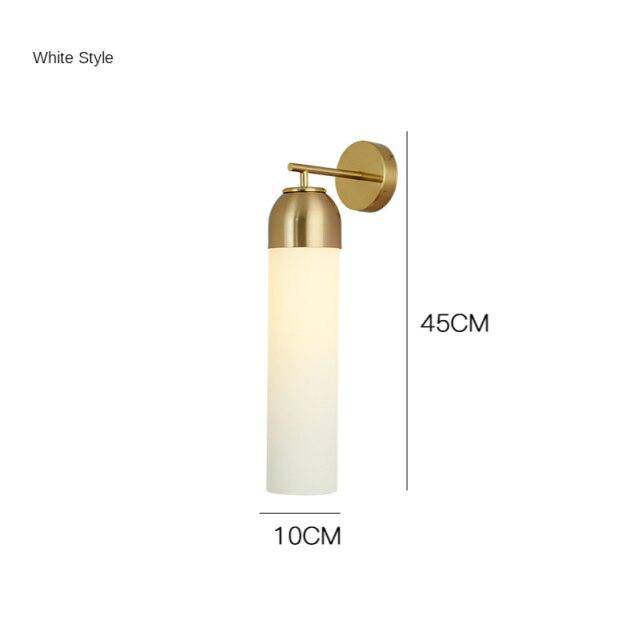 Applique murale design à LED cylindre en verre coloré Loft - vue 9 sur 10
