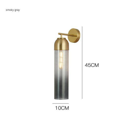 Applique murale design à LED cylindre en verre coloré Loft - vue 9 sur 10
