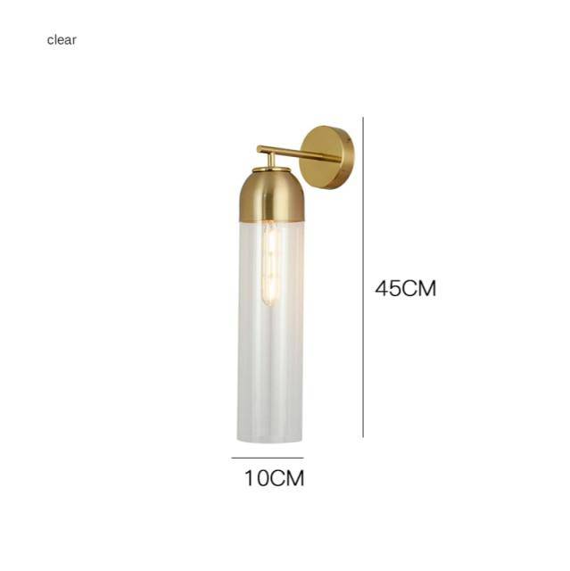 Applique murale design à LED cylindre en verre coloré Loft - vue 7 sur 10