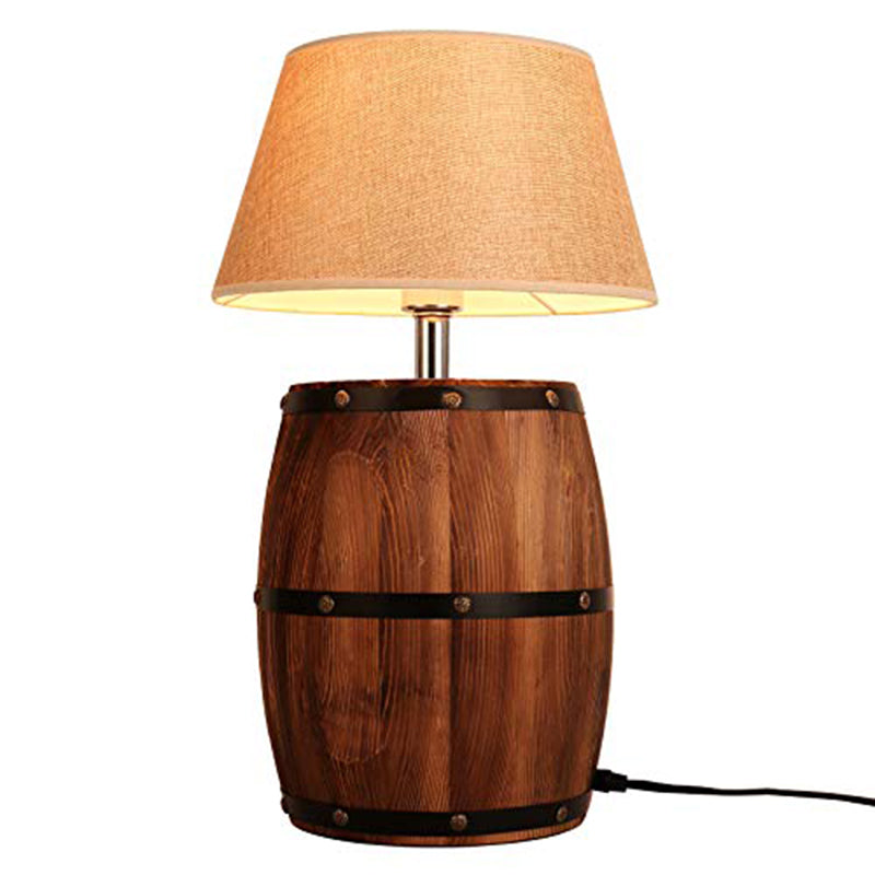 Lampe de chevet vintage en forme de tonneau Rope - vue 4 sur 6