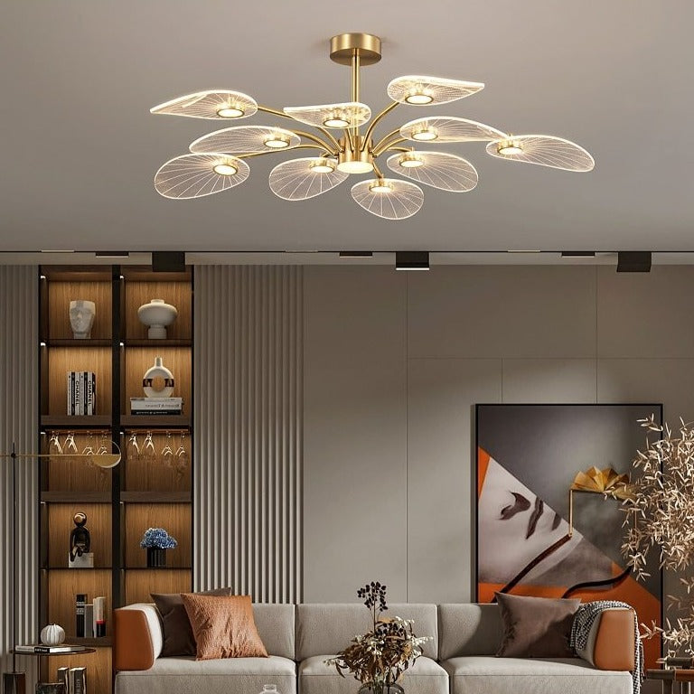 Lustre moderne LED en forme de pétale Akimera - vue 2 sur 7