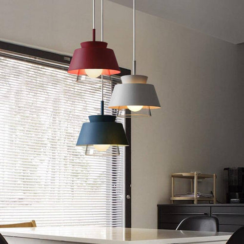 Suspension design à LED avec abat-jour en métal coloré Fly - vue 7 sur 14