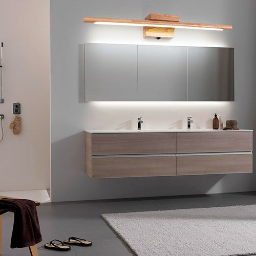 Applique murale scandinave LED en bois pour mirroir Aroa - vue 3 sur 4