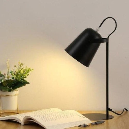 Lampe de bureau moderne avec abat-jour cylindrique coloré Ullysa - vue 5 sur 10