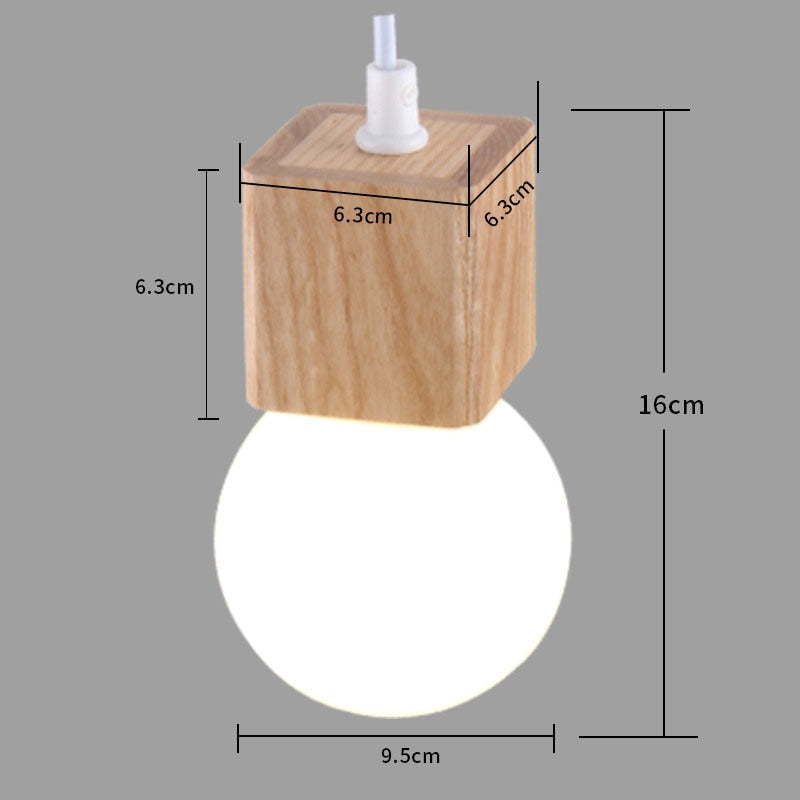Suspension en bois cubique Wood - vue 6 sur 6