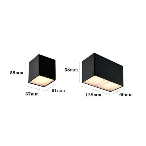 Spot design LED carré ou rectangle Loft - vue 3 sur 7