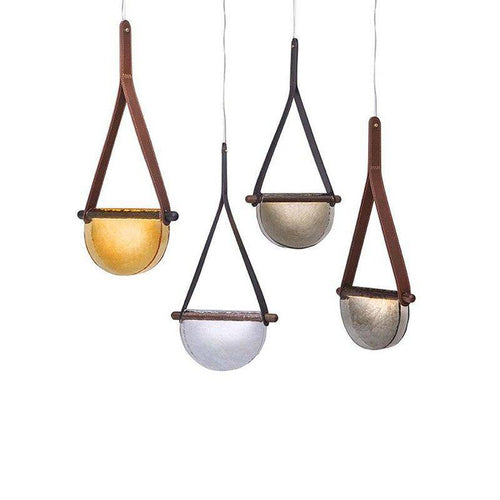 Suspension design LED avec demi-cercle verre Creative - vue 7 sur 10