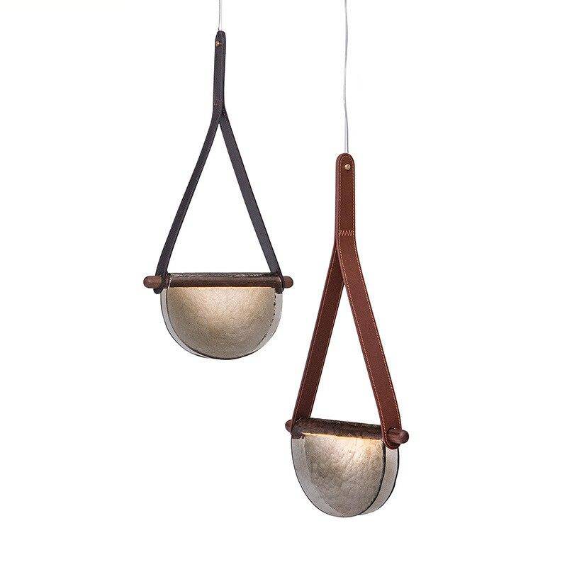 Suspension design LED avec demi-cercle verre Creative - vue 5 sur 10