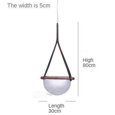 Suspension design LED avec demi-cercle verre Creative - vue 7 sur 10