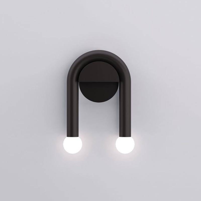 Applique murale design à LED noire avec deux boules en verre Shadow - vue 5 sur 5