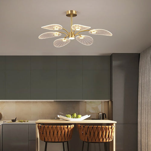 Lustre moderne LED en forme de pétale Akimera - vue 4 sur 7